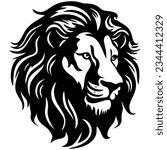 majestic lion profile in vector ...