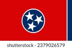 Tennessee Flag. Tennessee State Flag. Flag of Tennessee. Flag of Tennessee Vector graphics