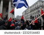 Small photo of A breakaway group of anarchist protesters march on the streets of the British capital during a large anti government rally 26 March 2011 in London, UK. Violent clashes erupted with dozens arrested.