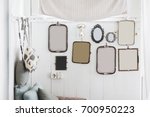 white wall with a lot of... | Shutterstock . vector #700950223