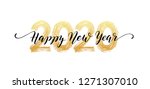 2020 happy new year script text ... | Shutterstock .eps vector #1271307010