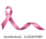 pink ribbon with copy space ... | Shutterstock .eps vector #1120345589