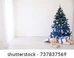 Christmas Tree With Blue In A...