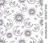 a vintage seamless pattern that ... | Shutterstock .eps vector #526527103