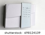 security control panel ... | Shutterstock . vector #698124139