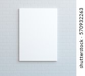 blank poster hanging on the... | Shutterstock . vector #570932263