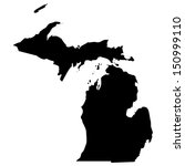 High detailed vector map - Michigan 