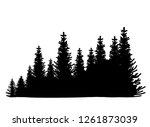 vector silhouette of detailed... | Shutterstock .eps vector #1261873039