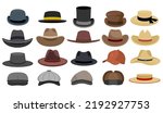 Different Male Hats. Fashion...