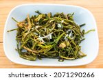 Small photo of Plate of sea beans (salicornia or glasswort) in Turkey.