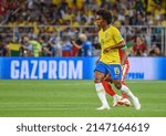 Small photo of Moscow, Russia - June 27, 2018. Brazil national football team midfielder Willian in action during FIFA World Cup 2018 match Serbia vs Brazil (0-2)