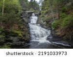 Small photo of Middle tier of the Raymondskill Falls in Delaware Water Gap National Recreation Area, Pennsylvania. The three-tiered Raymondskill Falls is the tallest waterfall in Pennsylvania.