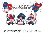 group of three cute happy 4th... | Shutterstock .eps vector #2128327580