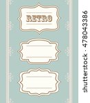 retro  vintage  collection of... | Shutterstock .eps vector #478043386
