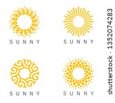 set of vector logo design... | Shutterstock .eps vector #1352074283