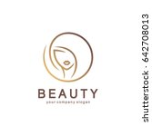 vector logo design for beauty... | Shutterstock .eps vector #642708013