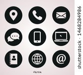 set of white icons isolated... | Shutterstock .eps vector #1468284986