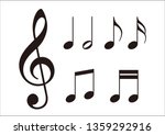 musical note music symbol ... | Shutterstock .eps vector #1359292916