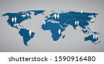global communications system ... | Shutterstock .eps vector #1590916480