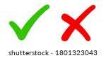check mark  tick and cross... | Shutterstock .eps vector #1801323043