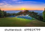 Sunset Scene Of Camping In Doi...