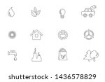 simple set of eco related line... | Shutterstock . vector #1436578829