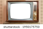 Old Retro Analog Tv With Blank...