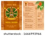 template for menu of tiki bar... | Shutterstock .eps vector #1666993966