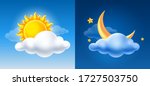 day and night. volumetric sun ... | Shutterstock .eps vector #1727503750