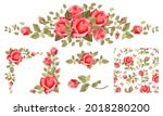 set of vintage floral design... | Shutterstock .eps vector #2018280200