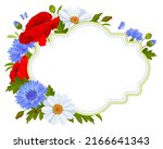 background with wildflowers.... | Shutterstock .eps vector #2166641343