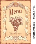 grunge grape banner in old ... | Shutterstock .eps vector #50266741