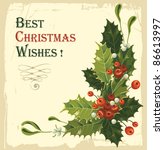 Vintage Christmas Card With...