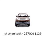 Isolated simple brown suv car...