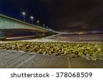 The M4 Second Severn Crossing at night.