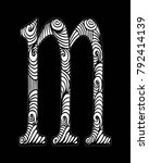 zentangle stylized alphabet.... | Shutterstock .eps vector #792414139