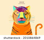 chinese zodiac tiger  year of... | Shutterstock .eps vector #2010864869
