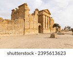 Small photo of Sbeitla, Subaytilah, Kasserine, Tunisia. Capitoline temples at the Byzantine Roman ruins in Sbeitla.