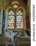 Small photo of England, North Yorkshire, Ripon. Fountains Abbey, Studley Royal. UNESCO World Heritage Site. Church of St. Mary. Chapel Grave Altar of Marquess and Marchioness of Ripon. 2017-05-03