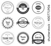 set of vintage thank you badges ... | Shutterstock .eps vector #400771906