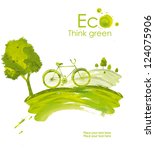 illustration environmentally... | Shutterstock . vector #124075906