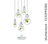 Small photo of Energy saving eco lamps, made with green leaves with sketches. LED lamp with green leaf. Minimal nature concept. Think Green.Ecology Concept. Environmentally friendly planet.