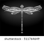 Detailed Drawn Pencil Dragonfly