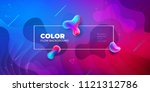 liquid color background design. ... | Shutterstock .eps vector #1121312786