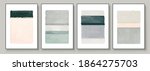 set of abstract hand painted... | Shutterstock .eps vector #1864275703