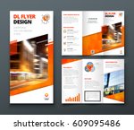 tri fold brochure design.... | Shutterstock .eps vector #609095486