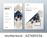 flyer design. corporate... | Shutterstock .eps vector #627683156