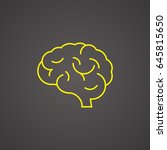  brain icon flat. | Shutterstock .eps vector #645815650