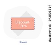 percent discount  ticket  sale... | Shutterstock .eps vector #693508519