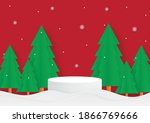 merry christmas geometry shape... | Shutterstock .eps vector #1866769666